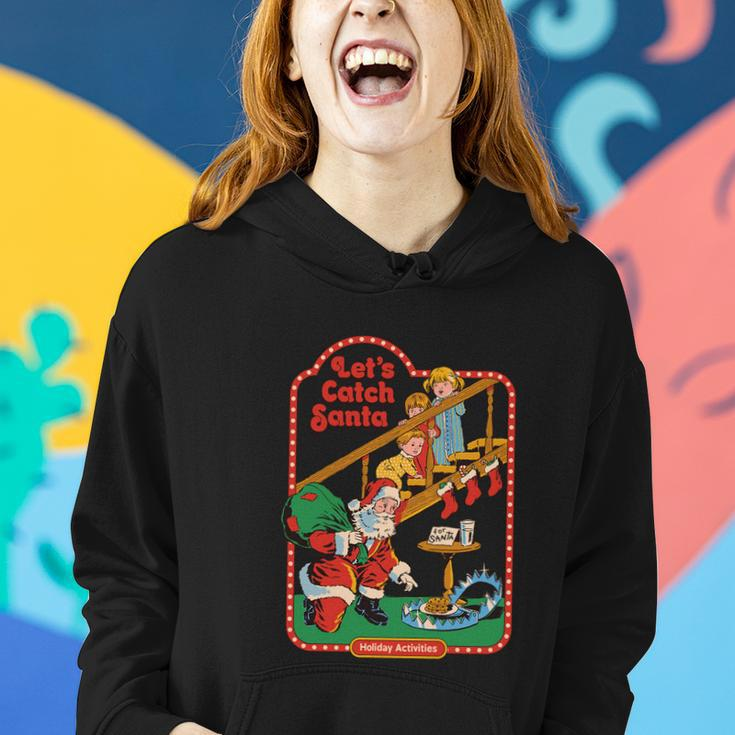 Lets Catch Santa Vintage Funny Christmas Women Hoodie Gifts for Her