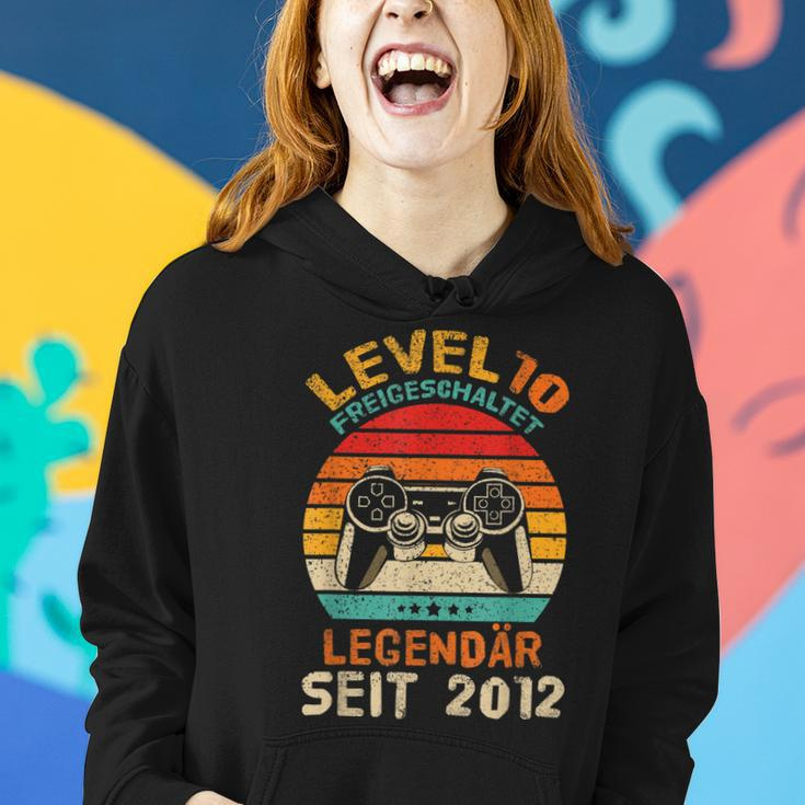 Level 10 Freigeschaltet 10 Geburtstag Gaming Gamer Frauen Hoodie Geschenke für Sie
