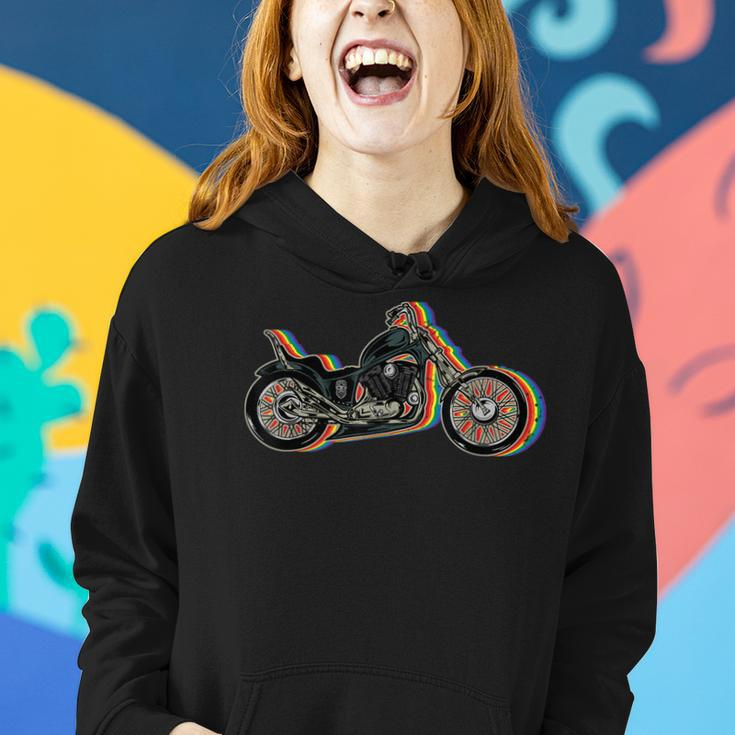 Lgbt-Q Gay Pride Regenbogen Farbe Motorrad Biker Frauen Hoodie Geschenke für Sie