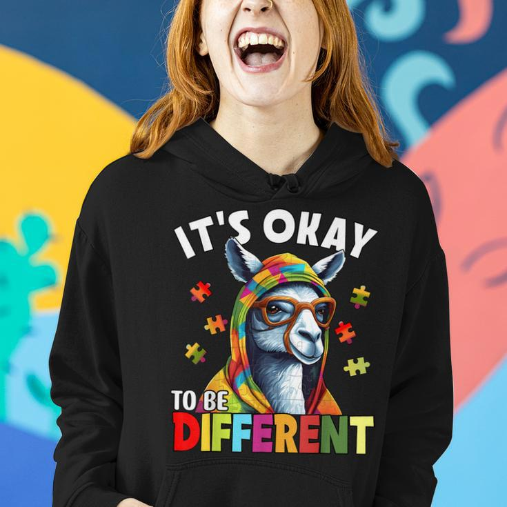 Llama Autism Kids Boys Girls Its Ok To Be Different Puzzle Women Hoodie Gifts for Her