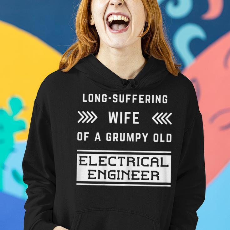 Long Suffering Wife Of A Grumpy Old Electrical Engineer Gift For Womens Women Hoodie Gifts for Her
