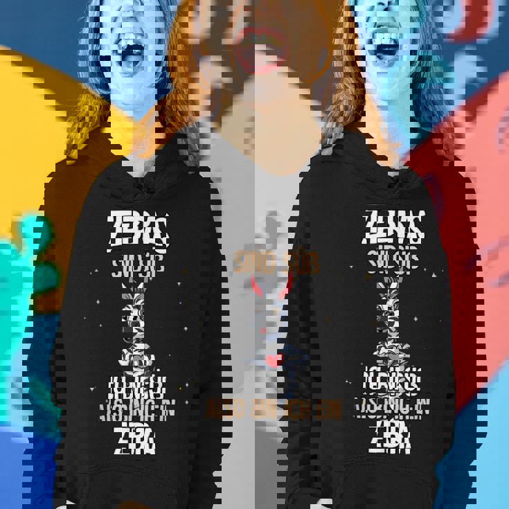 Lustiges Zebra Slogan Hoodie Zebras Sind Süß in Schwarz Geschenke für Sie