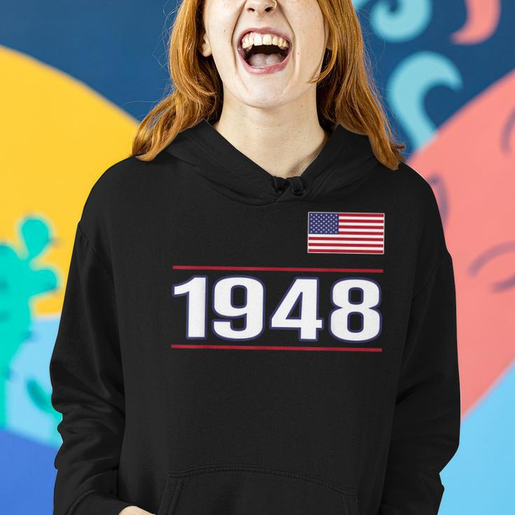 Made in 1948 Hoodie mit Amerikanischer Flagge, Vintage Geburtstag Geschenke für Sie