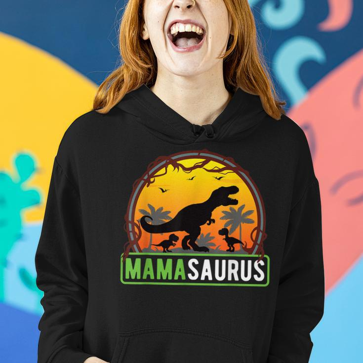 Mamasaurus T-Rex Mama 2 Kinder Dino Mutter Muttertag Frauen Hoodie Geschenke für Sie