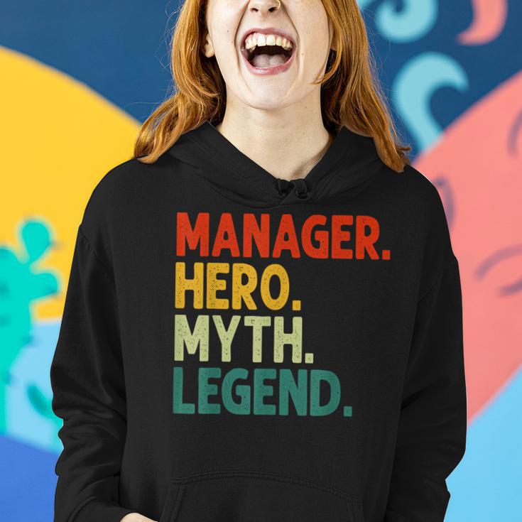 Manager Held Mythos Legende Retro Vintage Manager Frauen Hoodie Geschenke für Sie