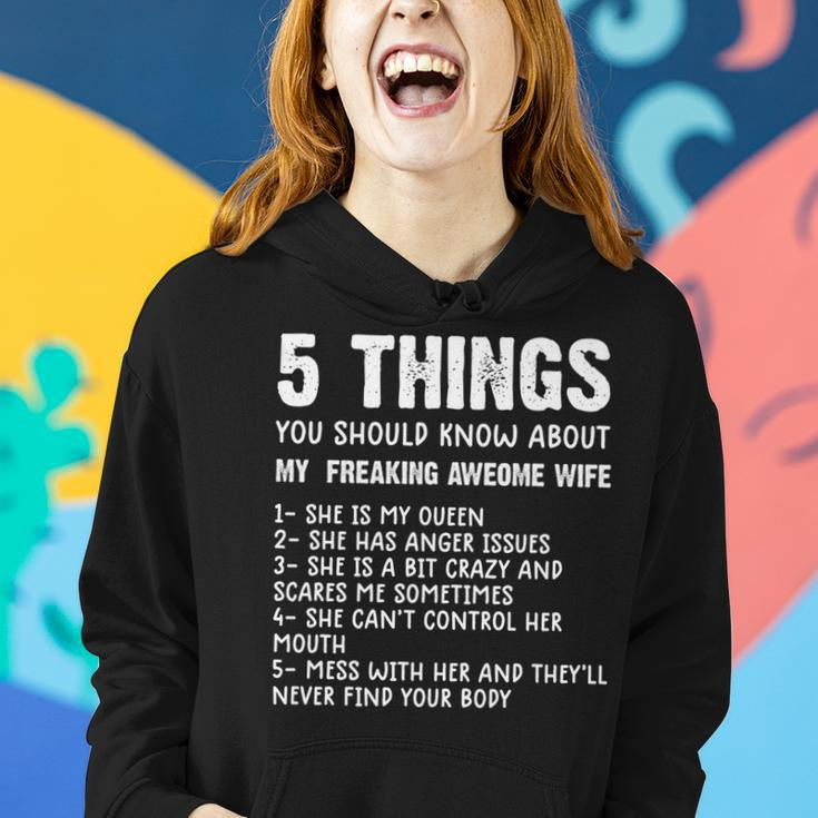 Mens 5 Things You Should Know About My Wife She Is My Queen V5 Women Hoodie Gifts for Her