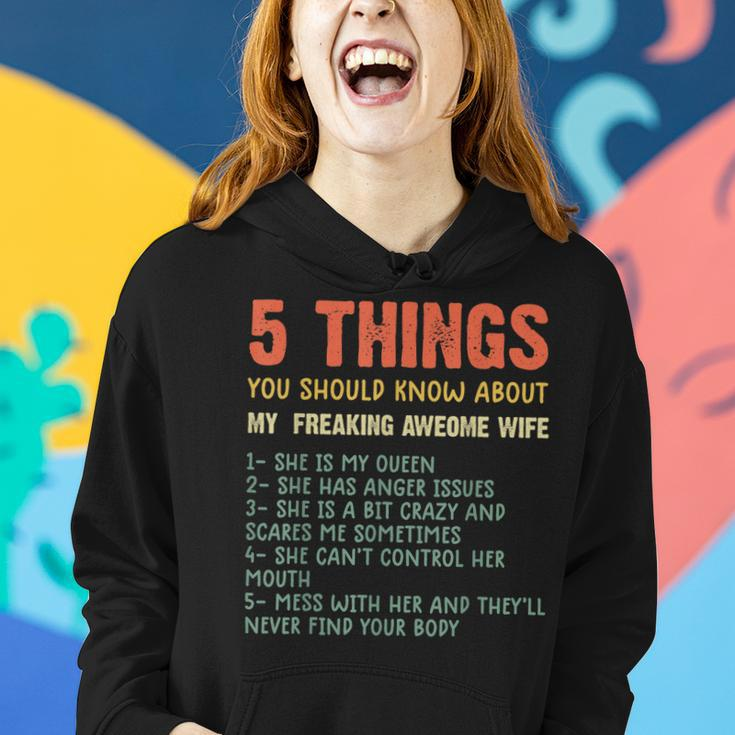 Mens 5 Things You Should Know About My Wife She Is My Queen Women Hoodie Gifts for Her