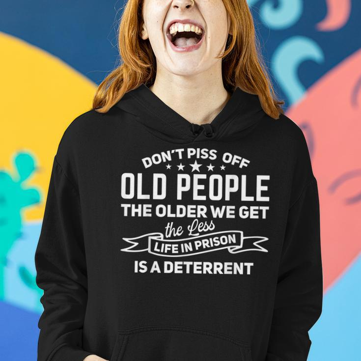 Mens Dont Piss Off Old People Dad Sarcastic Saying Funny Grumpy Women Hoodie Gifts for Her