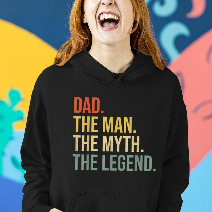 Mens Funny Dad Fathers Day Dad The Man The Myth The Legend V2 Women Hoodie Gifts for Her