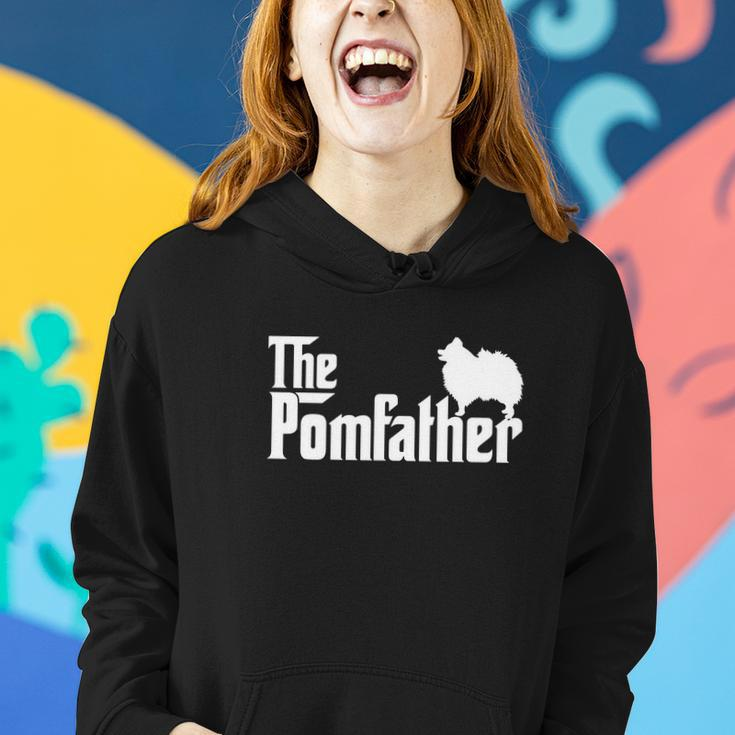 Mens Funny Pomeranian Father Dad The Pom Father Dog Lover V3 Women Hoodie Gifts for Her