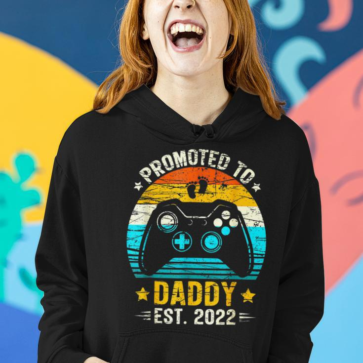Mens Promoted To Daddy Est 2023 First Time Daddy Women Hoodie Gifts for Her