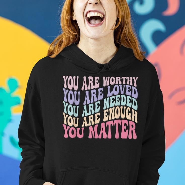 Mental Health Matters Be Kind Groovy Mental Health Awareness Women Hoodie Gifts for Her