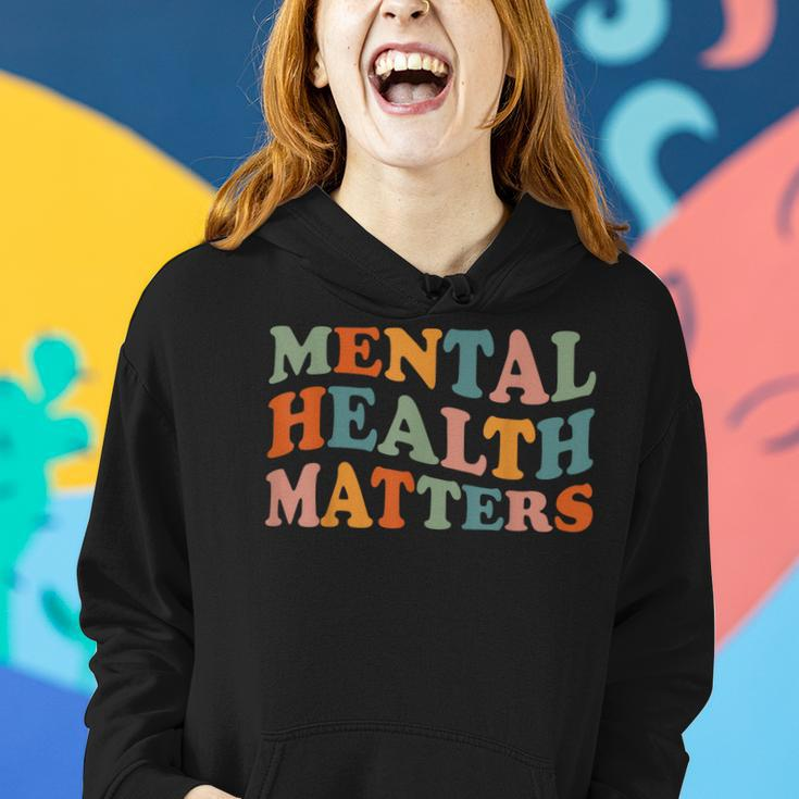 Mental Health Matters Human Brain Awareness Kids Women Women Hoodie Gifts for Her