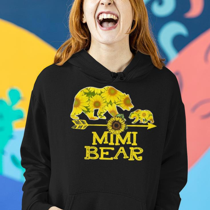 Mimi Bear Sunflower Funny Mother Father Gifts Women Hoodie Gifts for Her