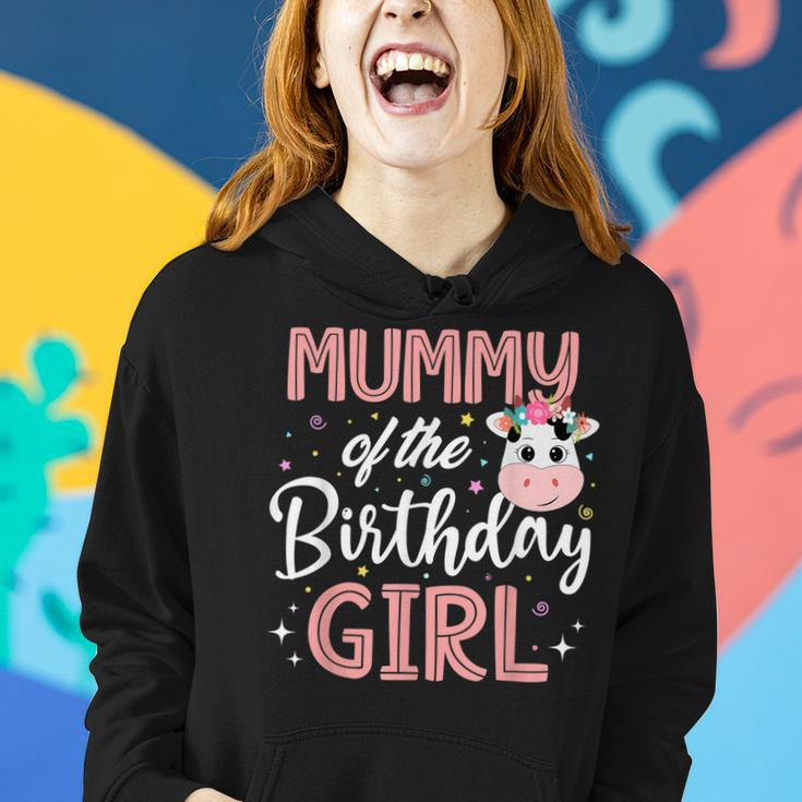 Mommy Of The Birthday Girl Cow Farm Birthday Party Mom Mama Women Hoodie Gifts for Her