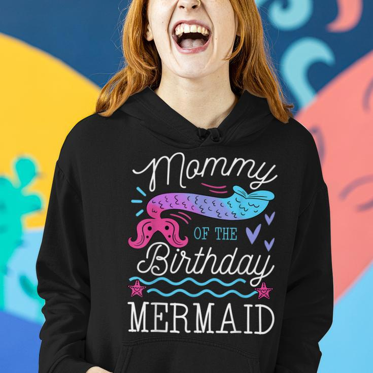 Mommy Of The Birthday Mermaid Theme Family Bday Party Women Hoodie Gifts for Her