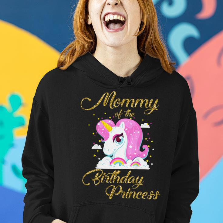 Mommy Of The Birthday Princess Unicorn Girl Mom Tshirt Gift Women Hoodie Gifts for Her