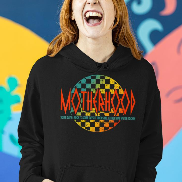 Motherhood Some Days I Rock It Retro Vintage Apparel Women Hoodie Gifts for Her
