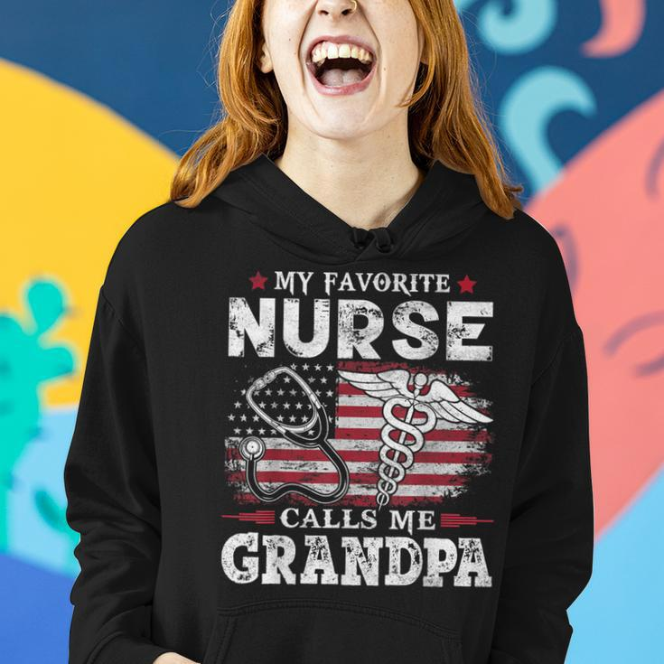 My Favorite Nurse Calls Me Grandpa Usa Flag Father Gift Gift For Mens Women Hoodie Gifts for Her