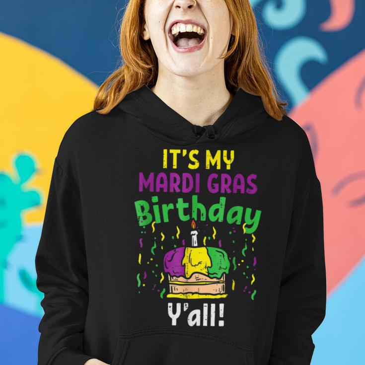 My Mardi Grass Birthday Yall King Cake Party Carnival Gift V2 Women Hoodie Gifts for Her