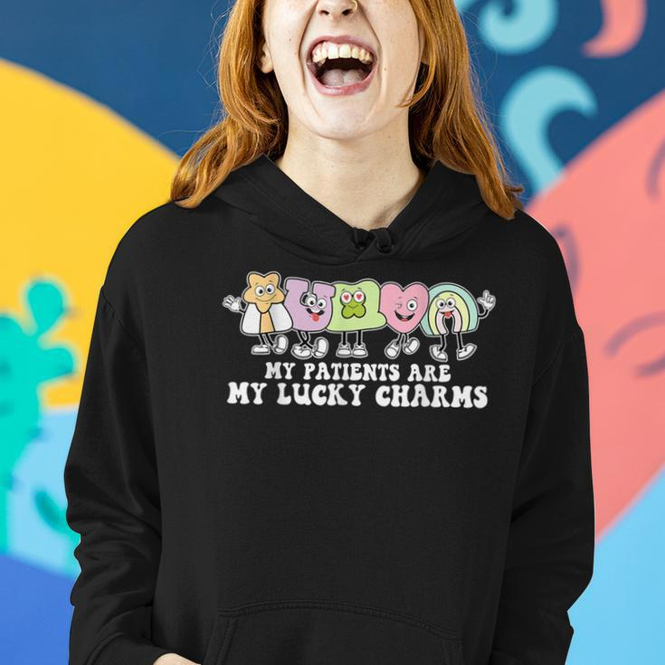 My Patients Are My Lucky Charms St Patricks Day Nurse Squad V2 Women Hoodie Gifts for Her