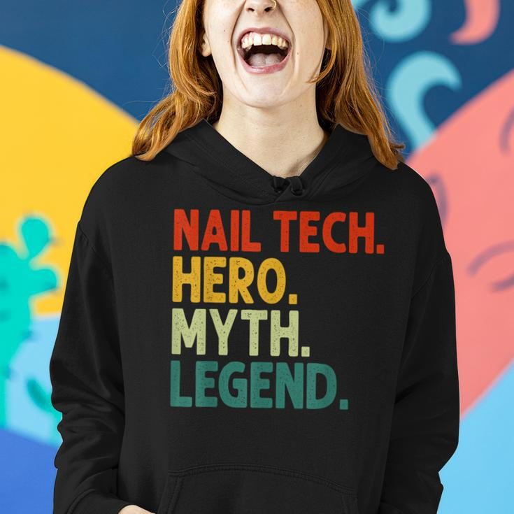 Nail Tech Hero Myth Legend Vintage Maniküreist Frauen Hoodie Geschenke für Sie