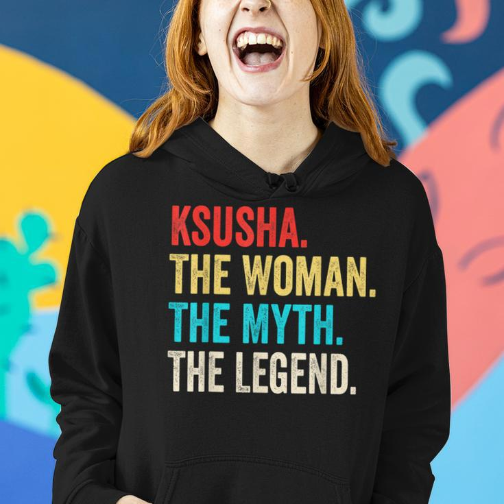 Name Ksusha Die Frau Der Mythos Und Die Legende Frauen Hoodie Geschenke für Sie