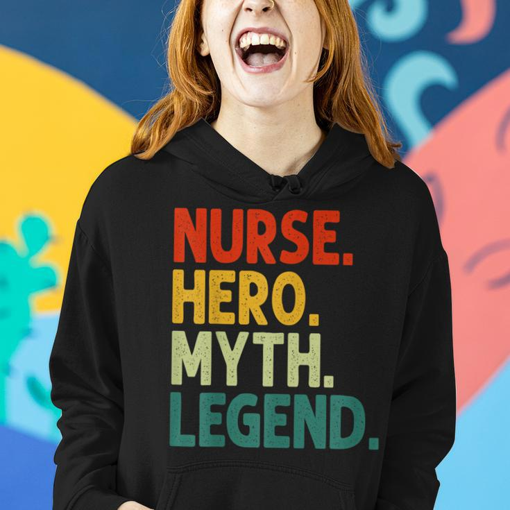 Nurse Hero Myth Legend Retro Vintage Krankenschwester Frauen Hoodie Geschenke für Sie