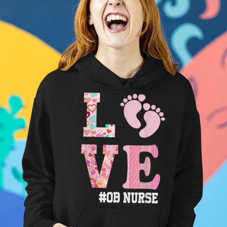 Ob Nurse Valentines Day Delivery Labor Nursing Lovers V2 Women Hoodie Gifts for Her
