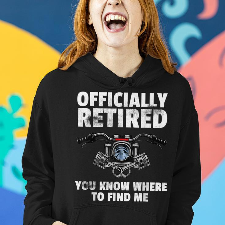 Officially Retired Men Motorcycle Gift Motor Bike Women Hoodie Gifts for Her