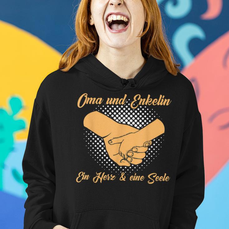 Oma Und Enkelin Ein Herz Und Eine Seele Oma Frauen Hoodie Geschenke für Sie