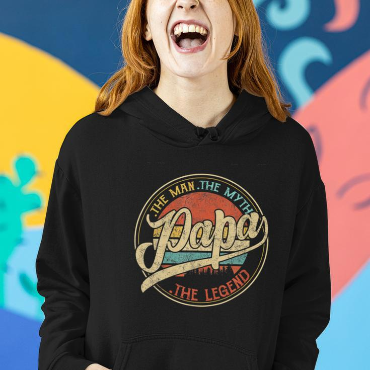 Papa Man Myth Legend Birthday Fathers Day V2 Women Hoodie Gifts for Her