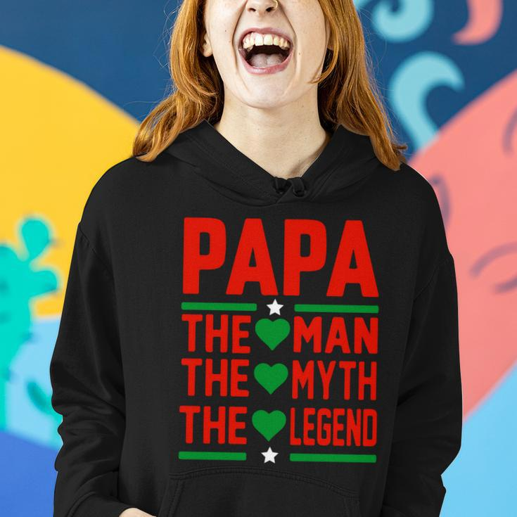 Papa The Man The Myth The Legend Fathers Day Women Hoodie Gifts for Her