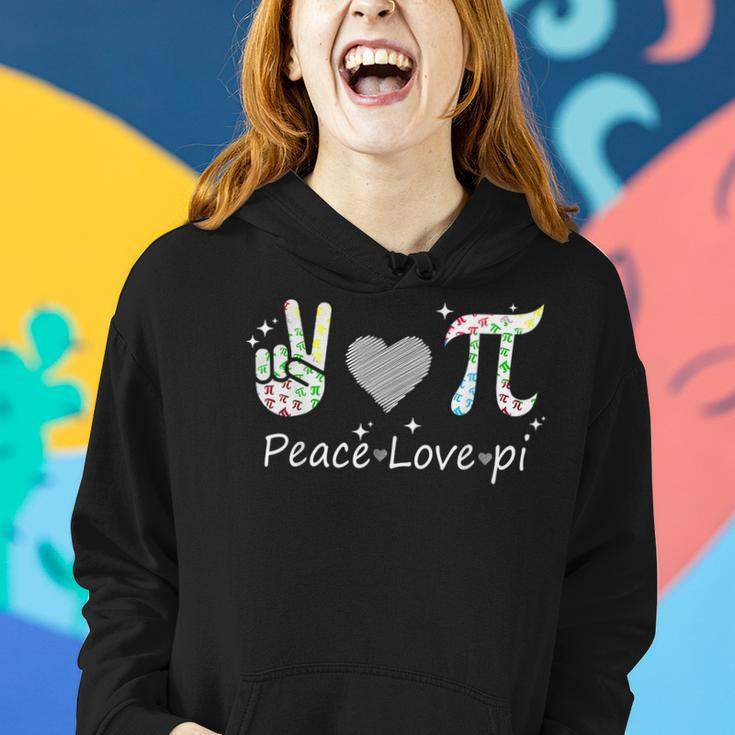 Peace Love Pi Math Love Pi Day Mathematics Math Teachers Women Hoodie Gifts for Her