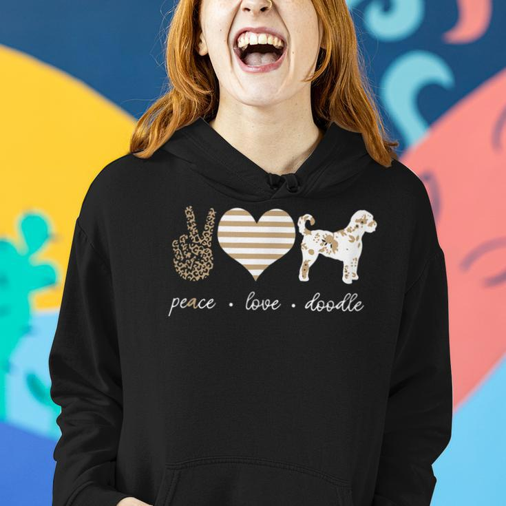 Peace With Love Doodle Mom Doodle Lover Doodle Mama Women Hoodie Gifts for Her