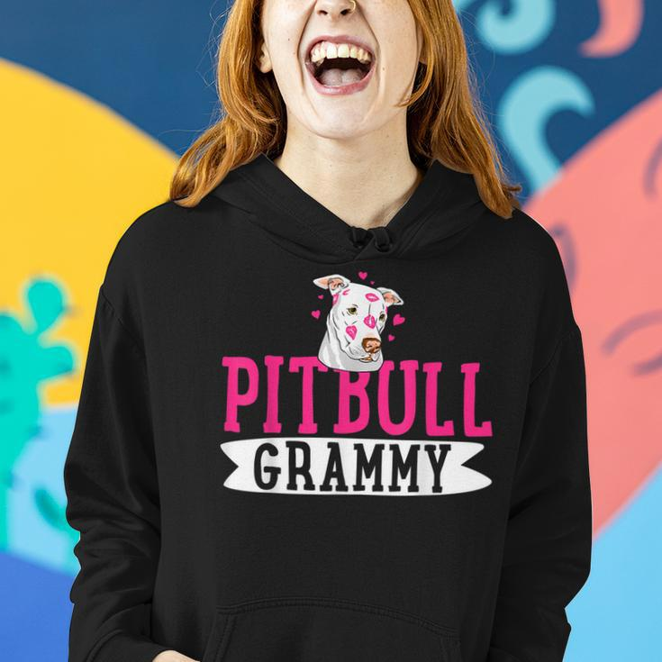Pitbull Grammy Pit Bull Terrier Dog Pibble Mothers Day Women Hoodie Graphic Print Hooded Sweatshirt Gifts for Her