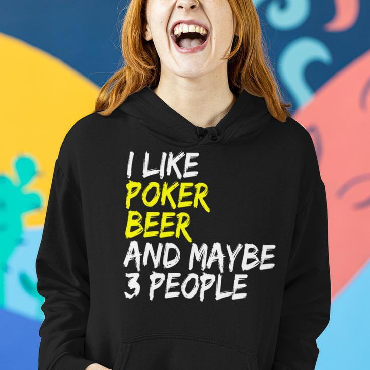 Pokerkarten Spruch Pokerrunde I Like Beer Poker Frauen Hoodie Geschenke für Sie