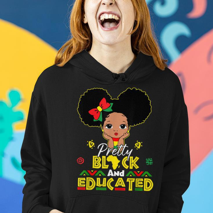 Pretty Black And Educated I Am The Strong African Queen Girl Women Hoodie Gifts for Her