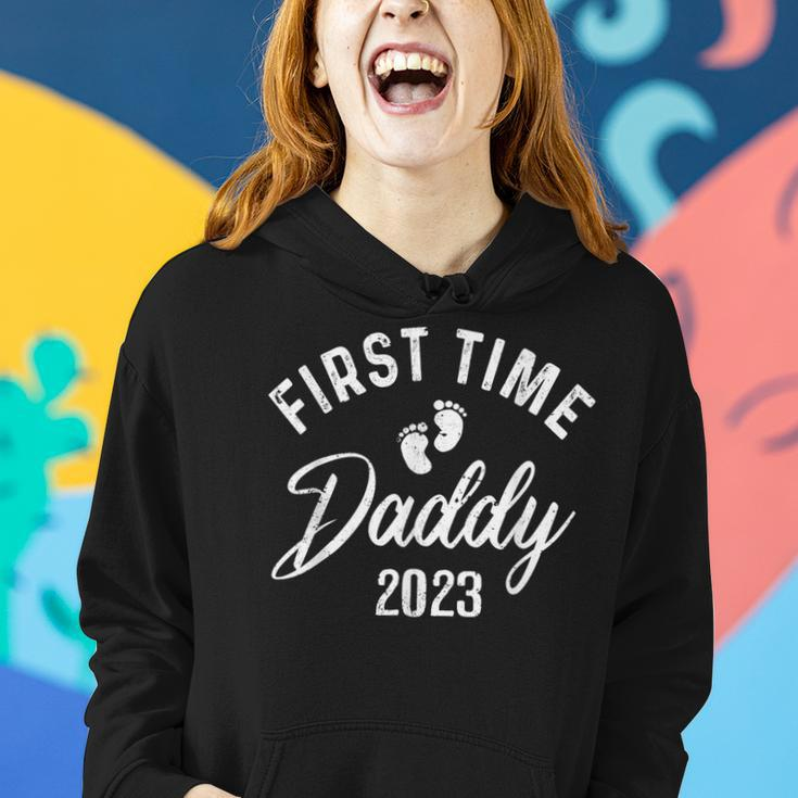 Promoted To Daddy Est 2023 First Time Dad Fathers Day Gift Women Hoodie Gifts for Her