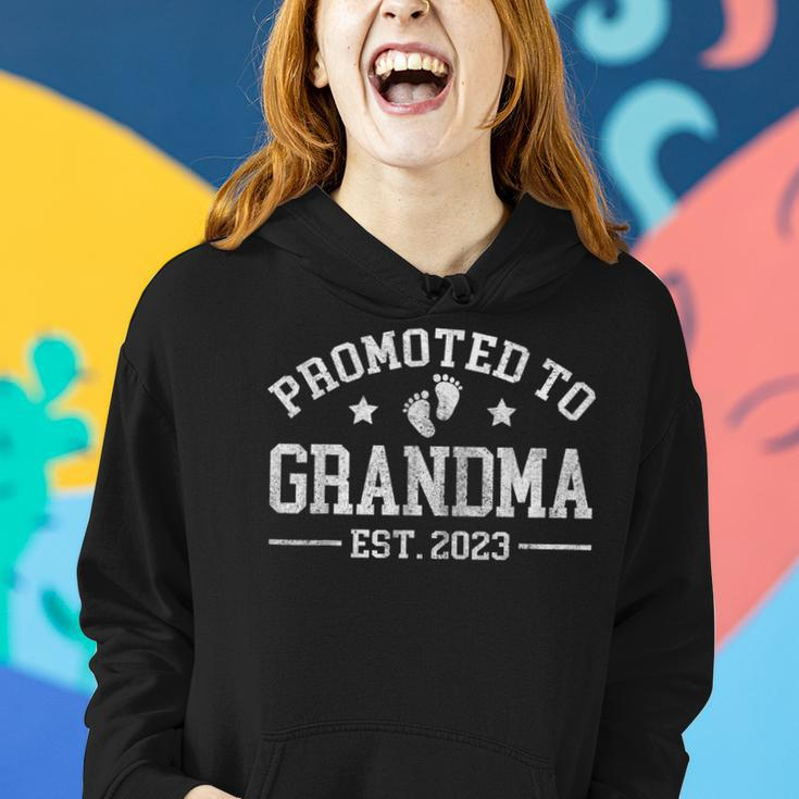 Promoted To Grandma Est 2023 Grandparents Baby Announcement Women Hoodie Gifts for Her