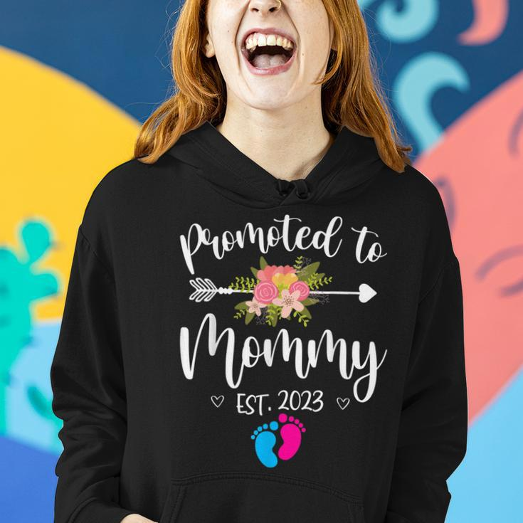 Promoted To Mommy Est 2023 Mom Pregnancy Announcement Women Hoodie Gifts for Her