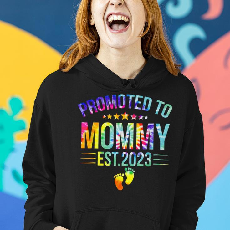 Promoted To Mommy Est 2023 New Mom Gift Tie Dye Mothers Day Women Hoodie Gifts for Her