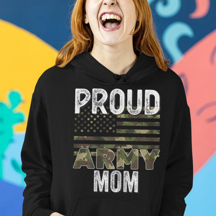 Proud Army Mom Military Soldier Camo Us Flag Camouflage Mom Gift For Womens Women Hoodie Gifts for Her