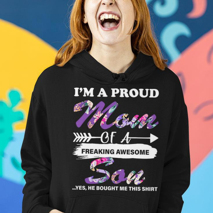 Proud Mom Of A Freaking Awesome Son Women Hoodie Gifts for Her