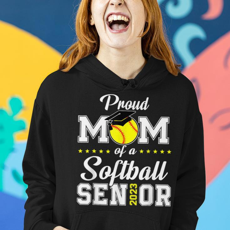 Proud Mom Of A Softball Senior 2023 Funny Class Of 2023 Women Hoodie Gifts for Her