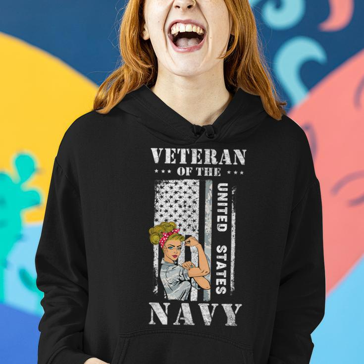 Proud Navy Women US Military Veteran Veterans Day Women Hoodie Gifts for Her