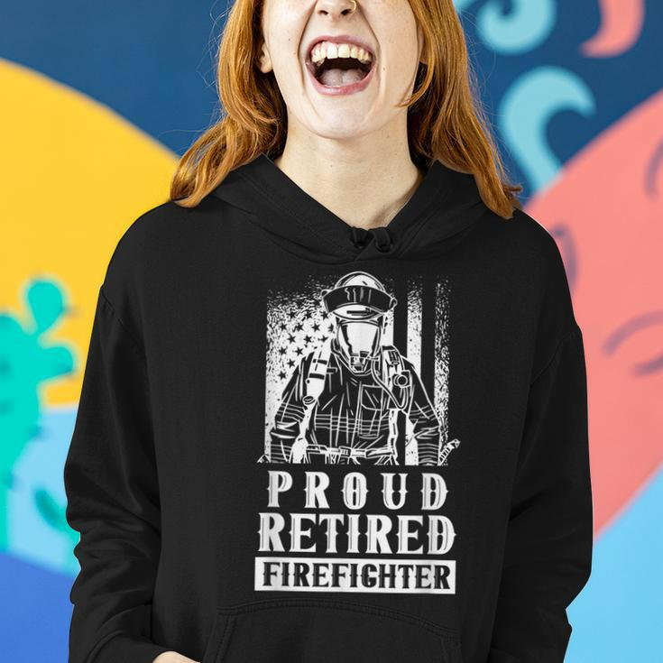Proud Retired Firefighter Retiree Retirement Fire Fighter Women Hoodie Gifts for Her