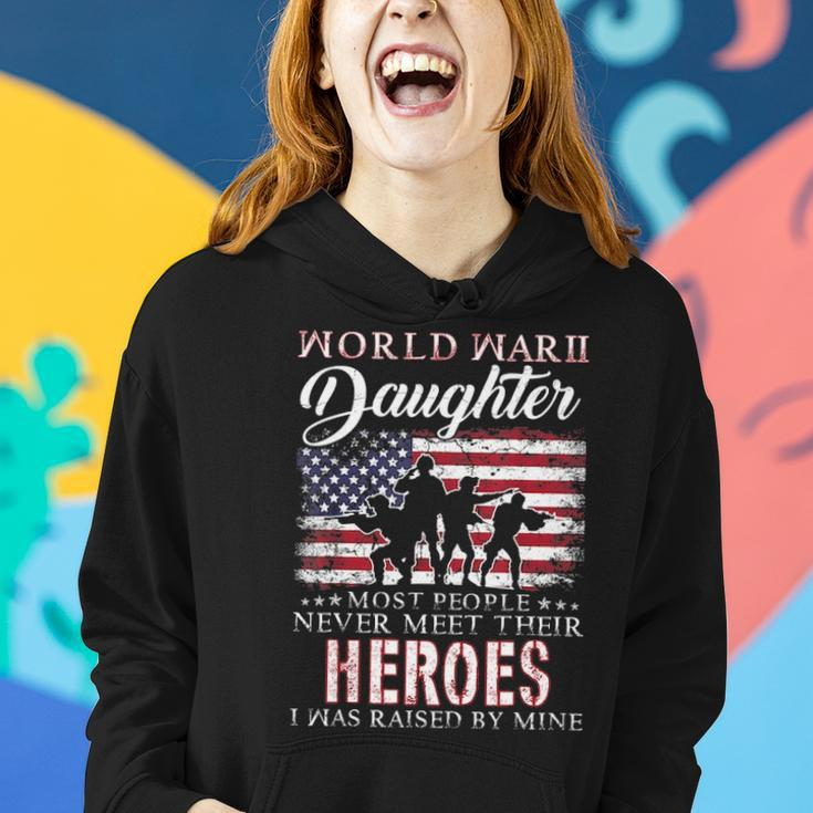 Proud World War 2 Veteran Daughter Ww2 Grandchild Gifts Women Hoodie Gifts for Her
