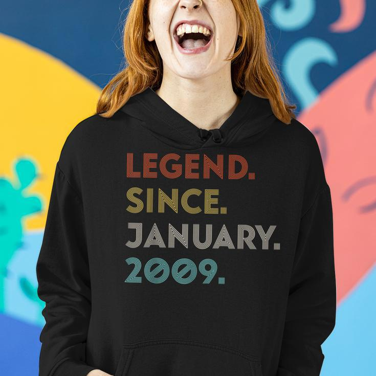 Retro Color Legend Since Januar 2009 Vintage Geburtstag Frauen Hoodie Geschenke für Sie