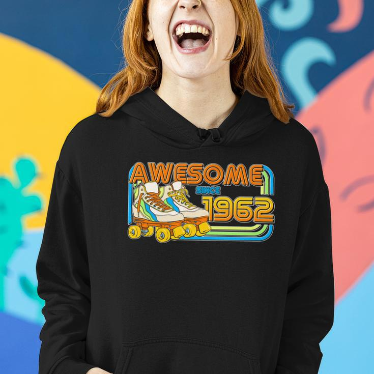 Retro Roller Skates Awesome Since 1962 60Th Birthday Women Hoodie Gifts for Her